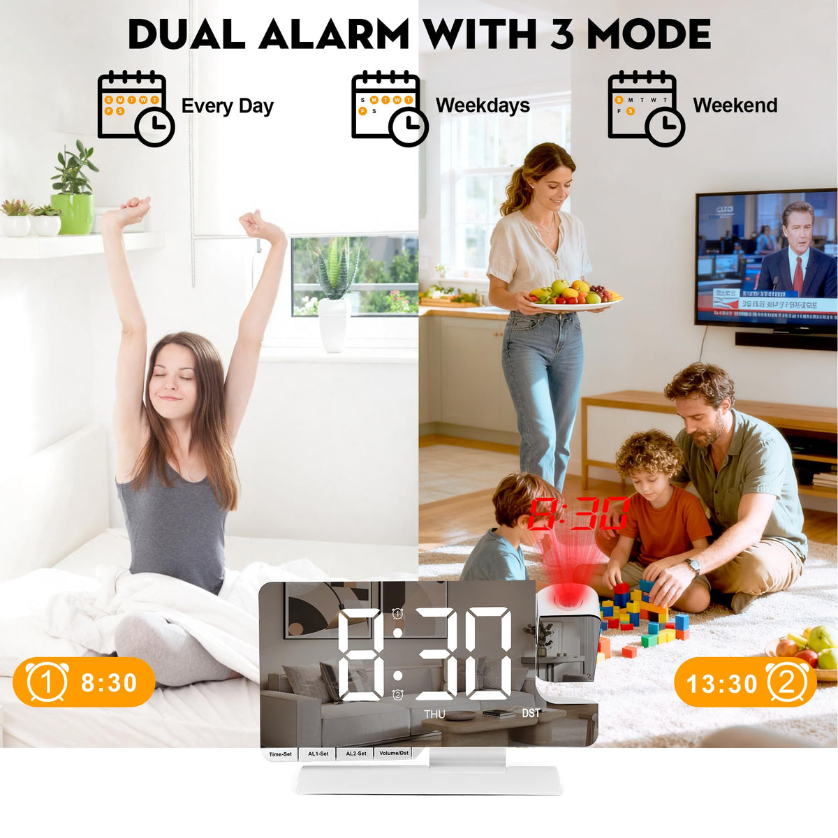 SZELAM display with dimmable brightness for comfortable viewing