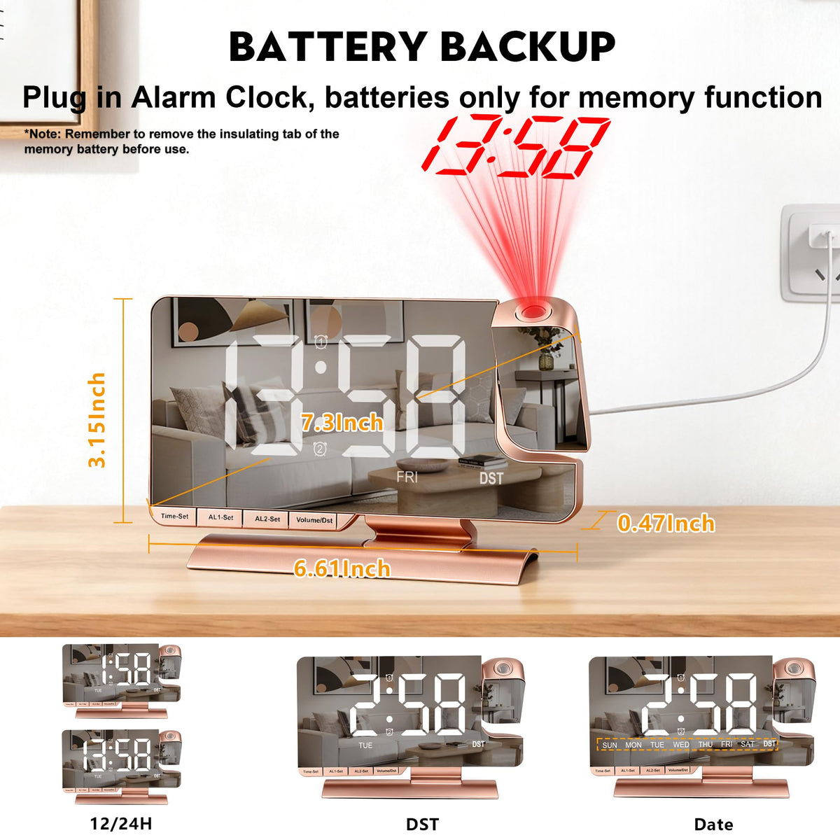 SZELAM dual alarm with three modes suits weekdays and weekends.