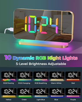 SZELAM Projection Clock color modes allow customization of room ambiance.