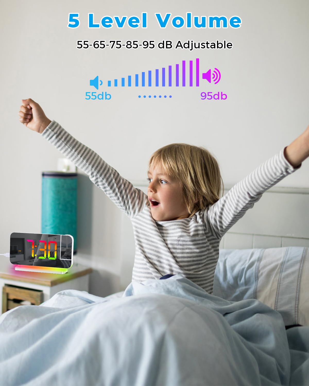 SZELAM snooze and 12/24-hour time formats for flexible wake-ups