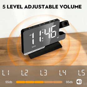 SZELAM clock projection can be viewed on walls or ceilings from different angles.