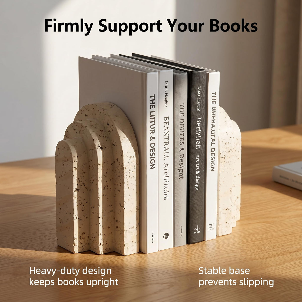 SZGYCSM handmade natural stone bookends showcase texture