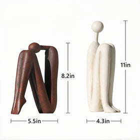 SZGYCSM resin book ends brown abstract thinker add elegance to shelves