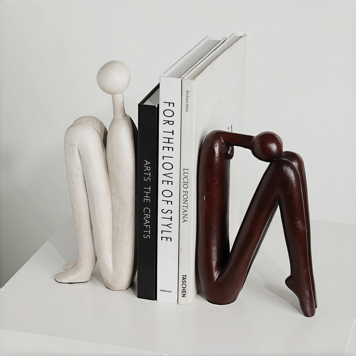 SZGYCSM back to back abstract thinker book ends provide sturdy shelf support