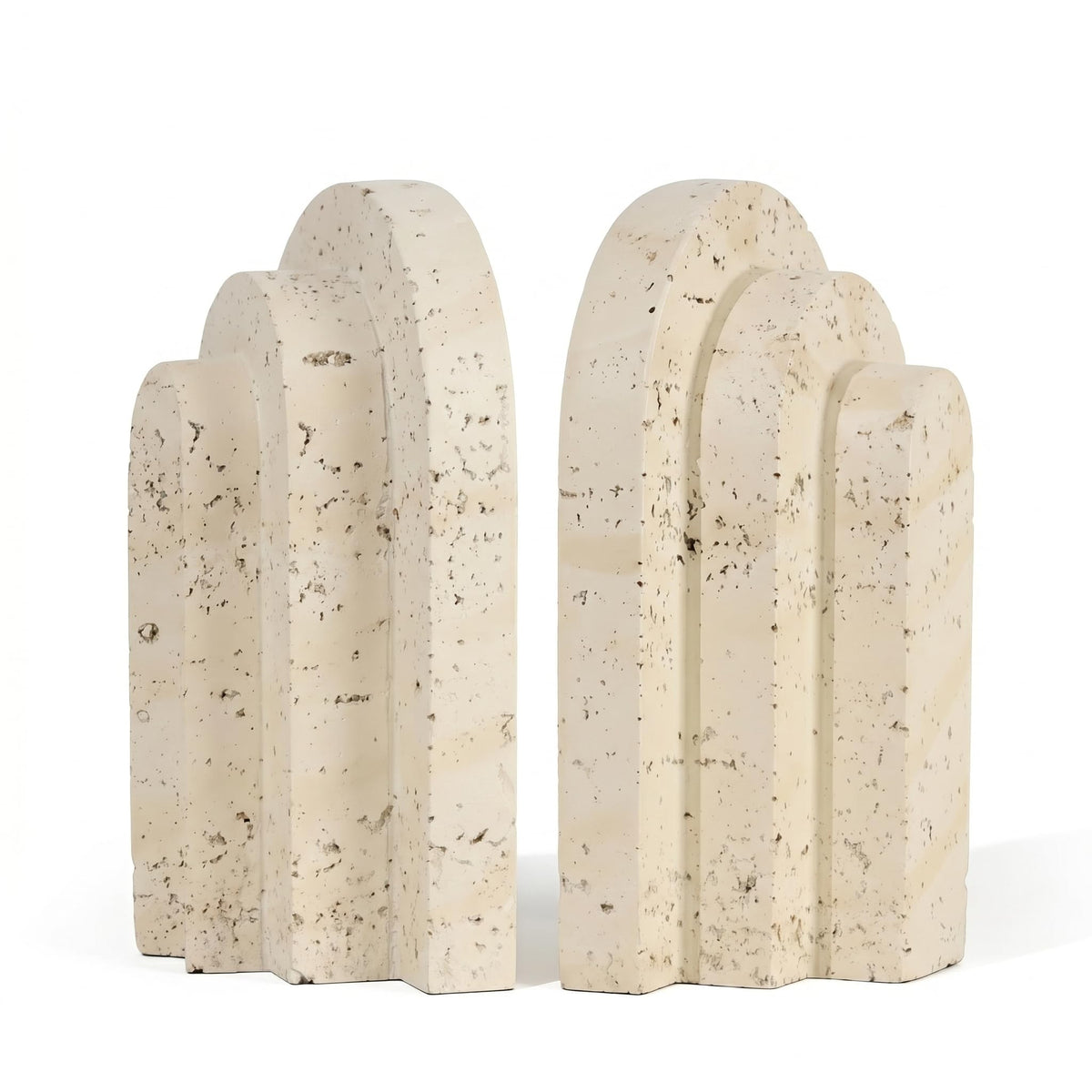 SZGYCSM travertine bookends support heavy books securely