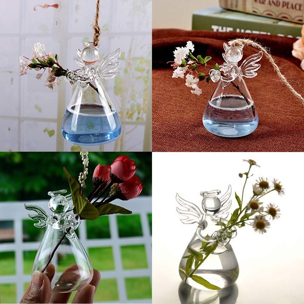 Sziqiqi angel vase cobbles display enhances bedside or shelf decor