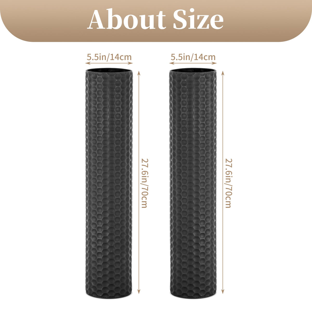 Sziqiqi floor vase stands securely and can hold decorative stones for stability.