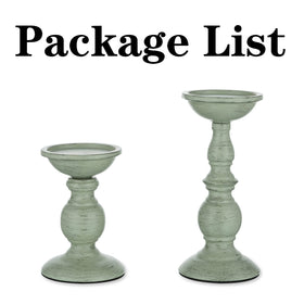 Sziqiqi vintage iron holders pair well with LED or wax candles.