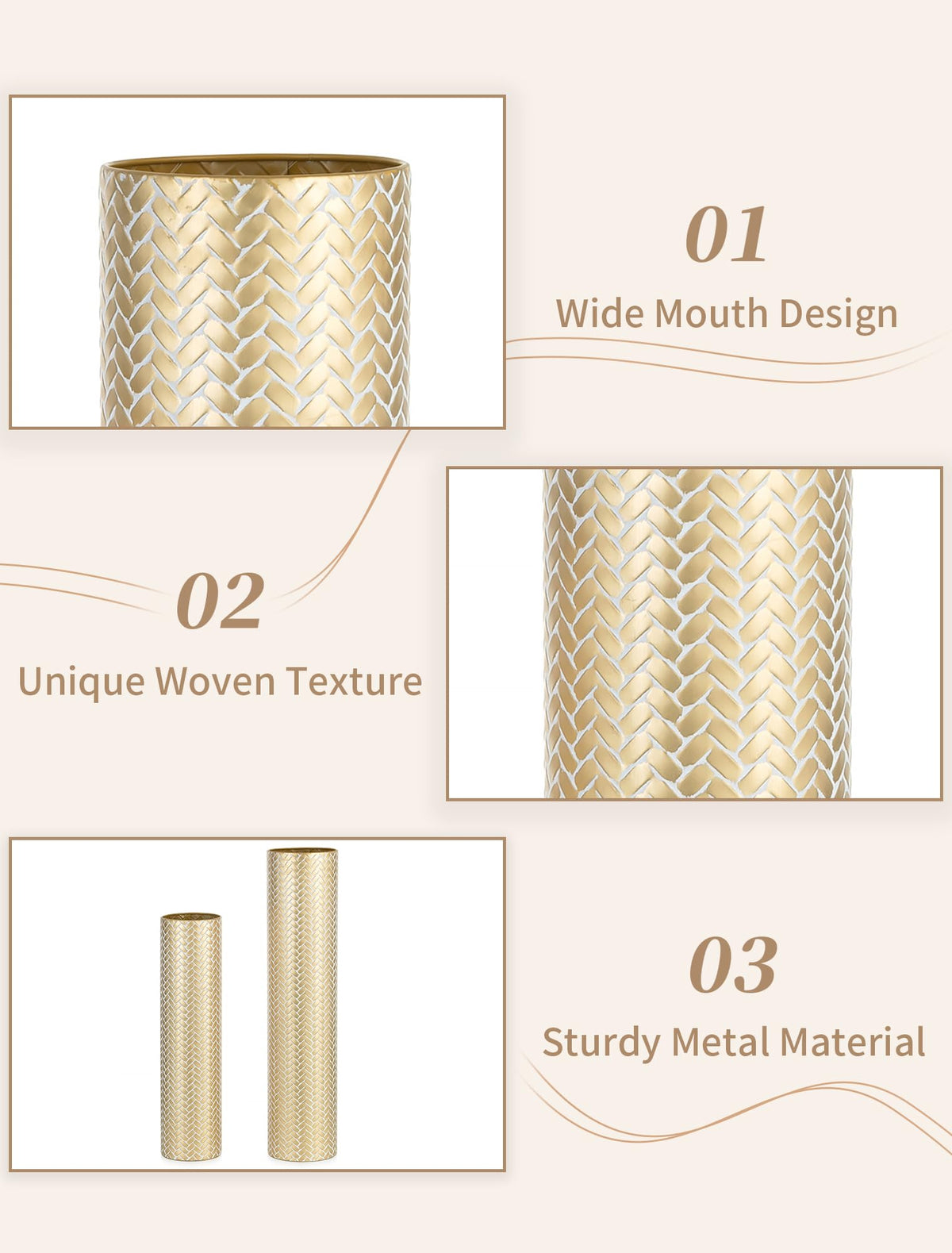 Sziqiqi tall floor vase set enhances entryways or living areas with natural charm.