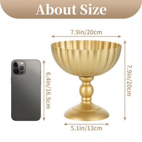 Sziqiqi gold compote vase enhancing dining table ambiance