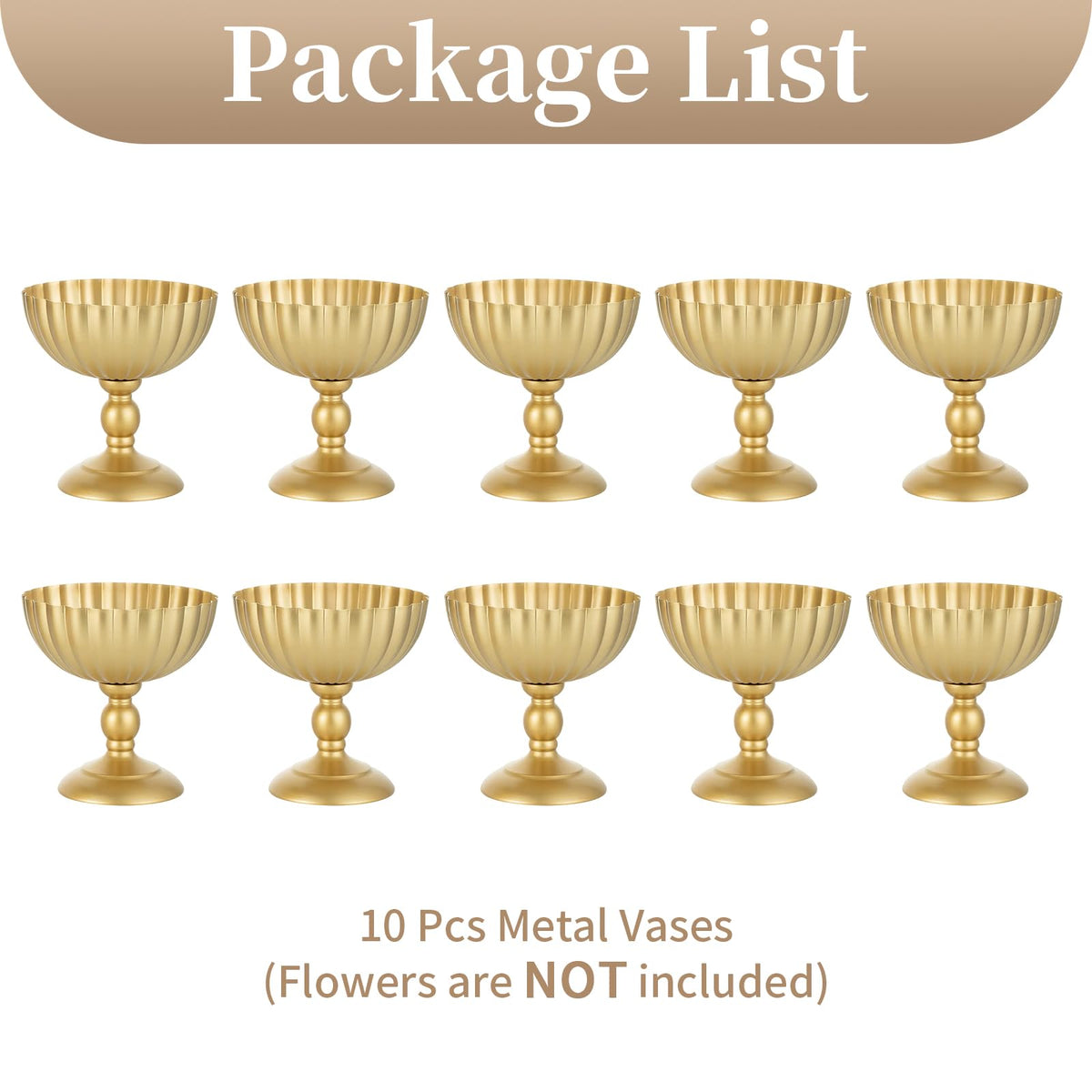Sziqiqi wedding centerpieces with gold urn vases for night events