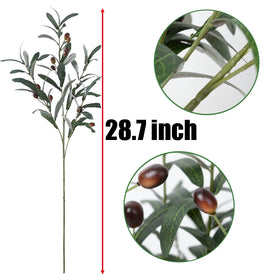 SzJias olive branch has a flexible wire core for easy shaping in decor setups.