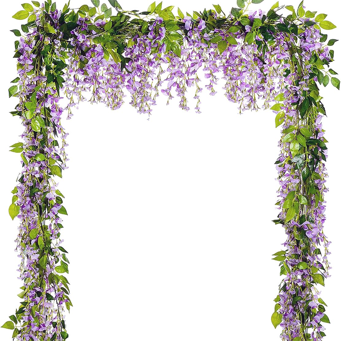SzJias wisteria garland five pieces total length for wedding arch decor.