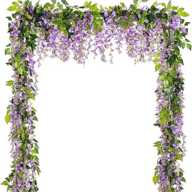 SzJias wisteria garland five pieces total length for wedding arch decor.