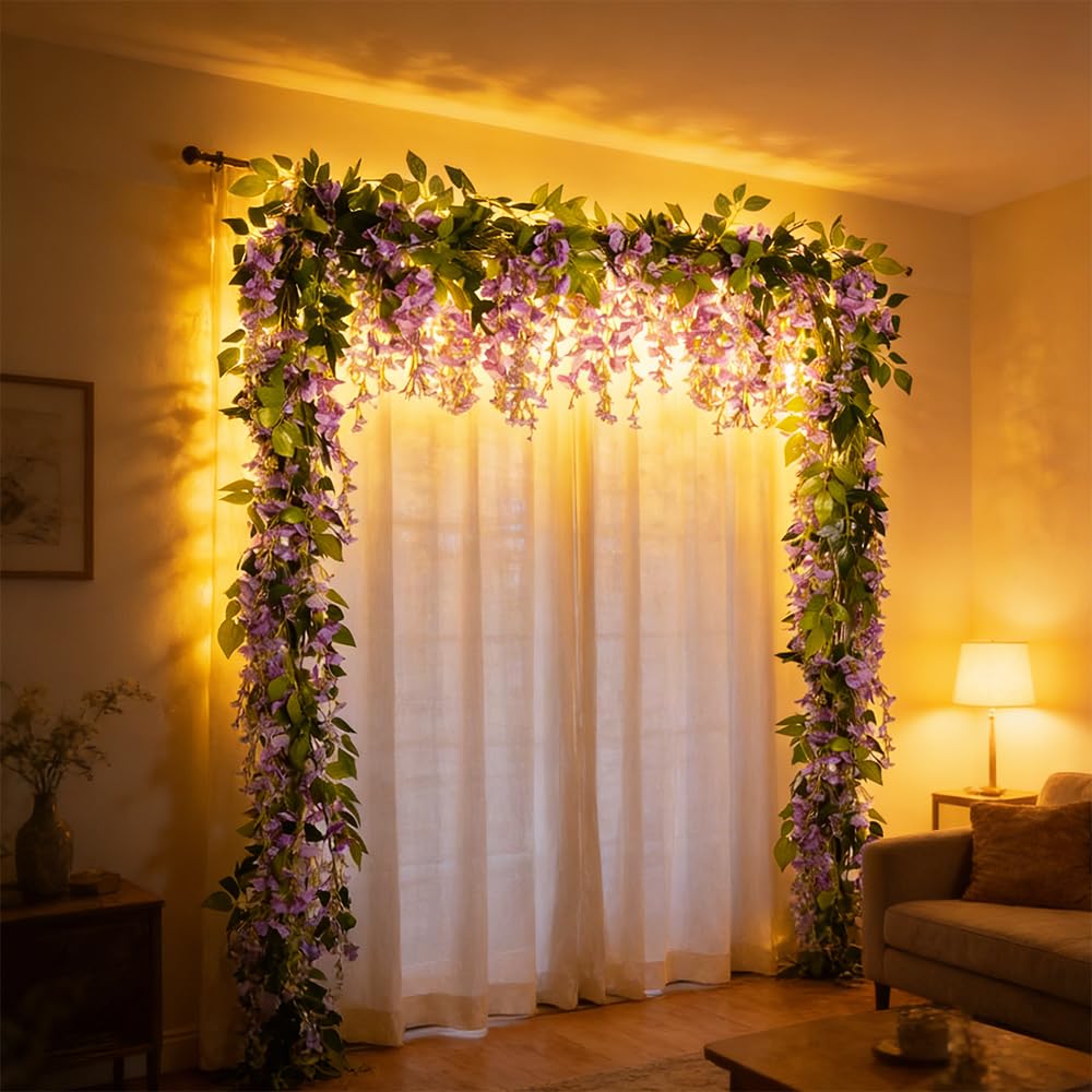 SzJias wisteria party decor for events with vibrant color.