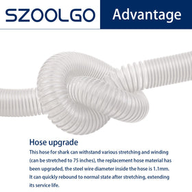 Szoolgo steel-wire core hose supports flexible, resilient cleaning