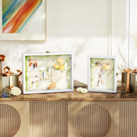 SZQINJI Shadow Box Frame versatile for weddings, baby milestones, and keepsakes