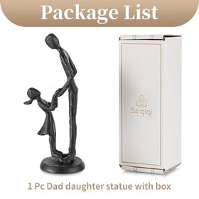 Sziqiqi sentimental sculpture celebrates bonding moments between dad and daughter.