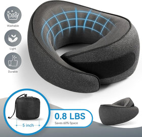 SZXYX memory foam pillow provides 360° neck support on trips