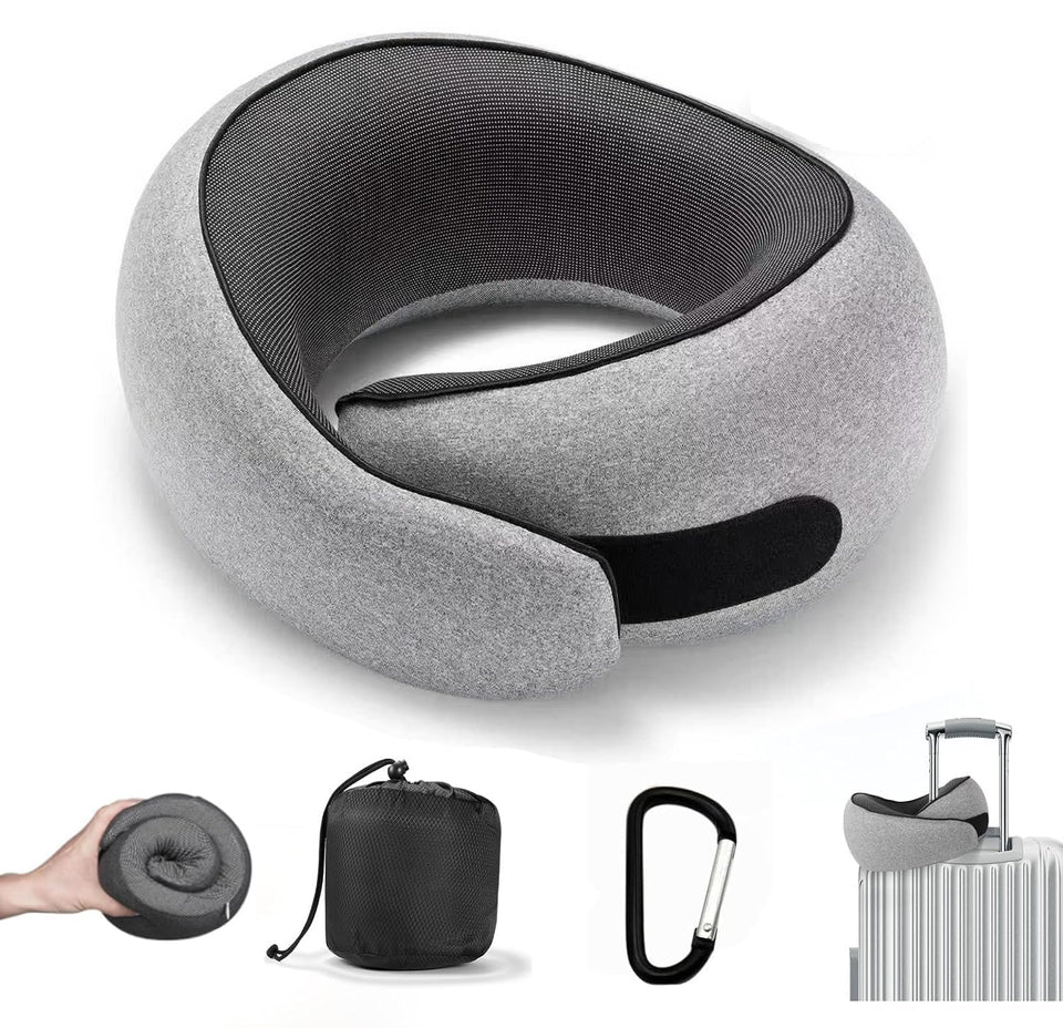 SZXYX Travel Pillow memory foam front view offers steady neck support during travel