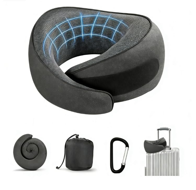 SZXYX travel pillow memory foam supports neck and shoulders during air travel