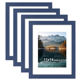 SZYUU 11x14 blue frame front view with high-definition glass for vivid photos