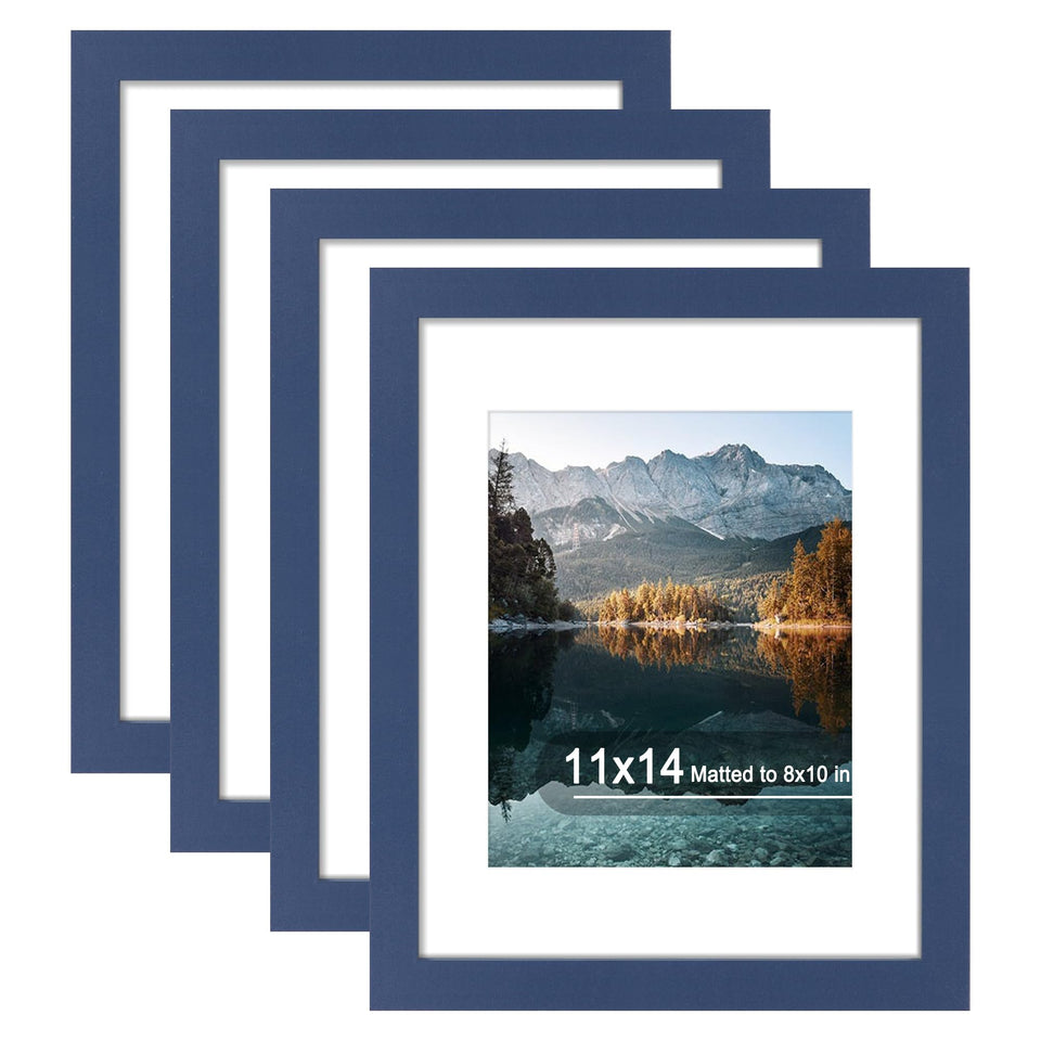 SZYUU 11x14 blue frame front view with high-definition glass for vivid photos