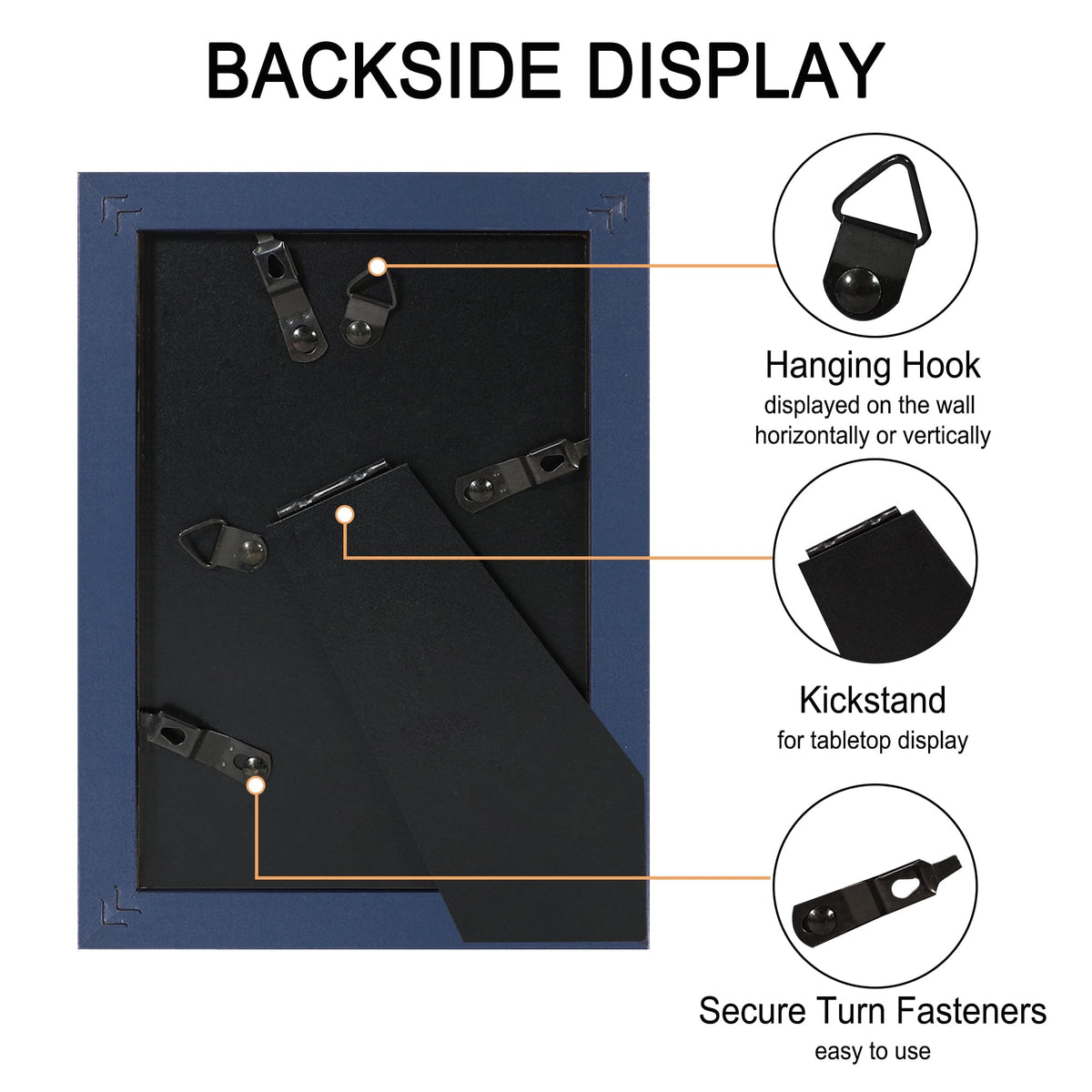 Wall hanging kit included with SZYUU blue frames