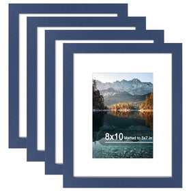 SZYUU blue 8x10 frame front view for crystal-clear display on a gallery wall