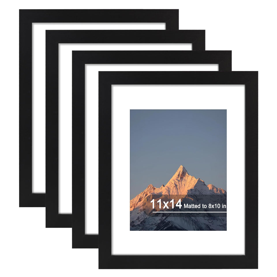 SZYUU 11x14 frame with high-definition glass delivering crisp photo clarity