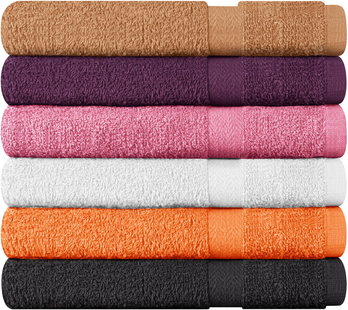 T & L Towel and Linen Mart peach towel; bright, inviting color with quick drying.