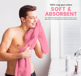 T & L Towel and Linen Mart white towel; pristine and ultra-soft for skin comfort.