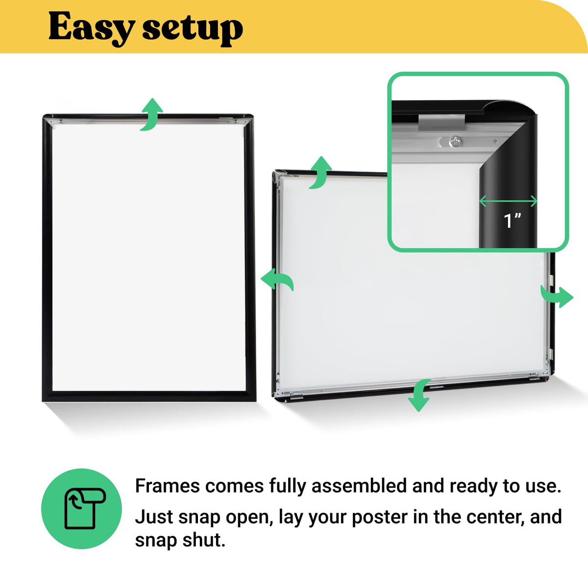 T-SIGN 24x36 frame anti-glare lens protects display