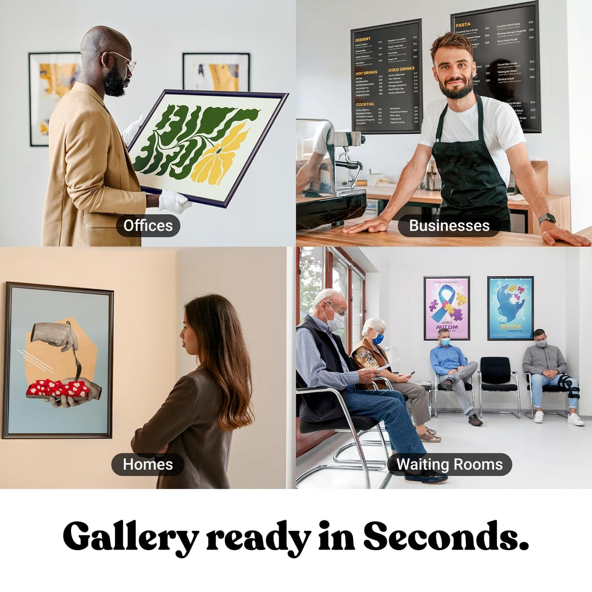 T-SIGN 24x36 frame poster display setup with accessories