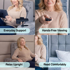 TabCouchCaddy 360 degree positioning to orient the tray easily