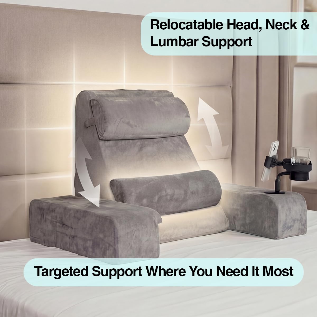TabCouchCaddy adjustable tray mount for precise positioning