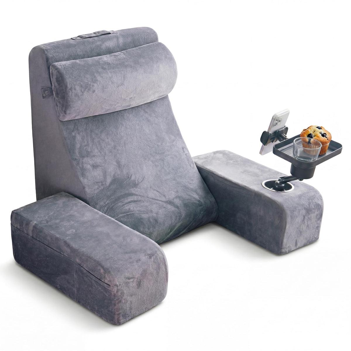 TabCouchCaddy reading pillow 24in backrest for comfortable bed reading
