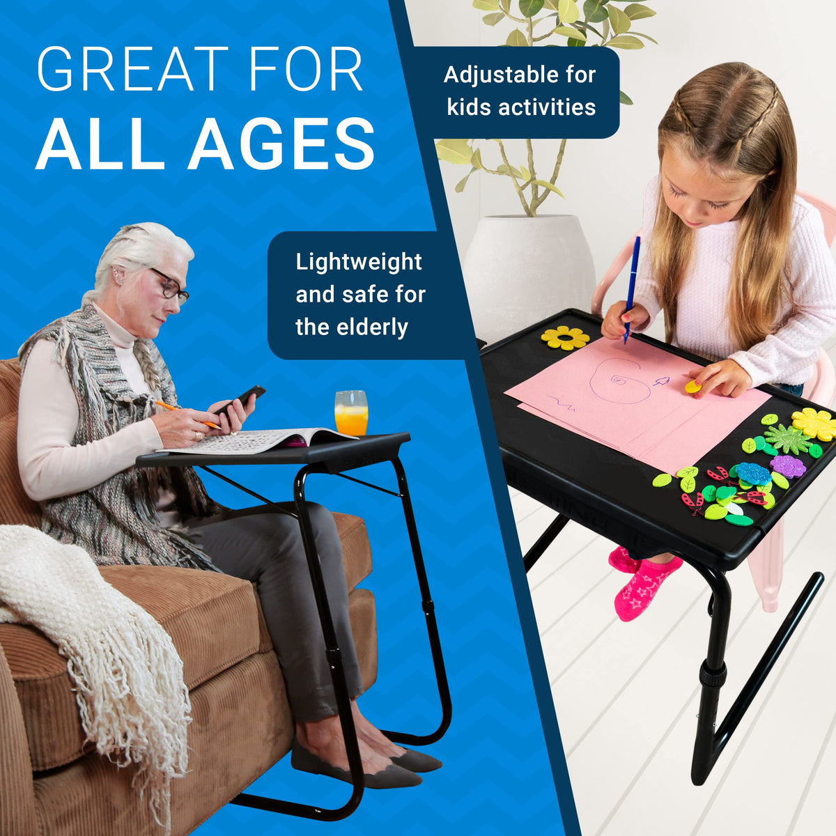 Table-Mate TV Tray Table doubles as a bed desk for laptops.