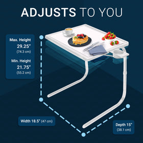 Table-Mate TV Tray Table cup holder keeps beverages within reach.