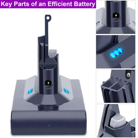 Tacerny V8 battery in wall-mount charging setup.