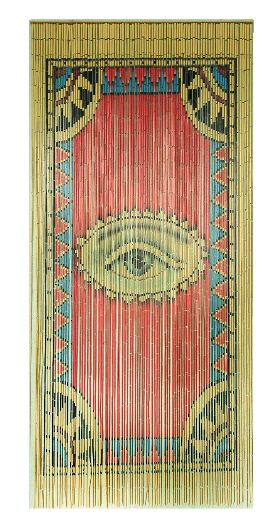 TACHILC beaded curtain doorway eye design front view, boho focal point with subtle privacy