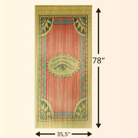 TACHILC beaded curtain eye design side view, hand-painted beads add texture
