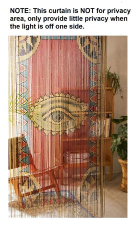 TACHILC beaded curtain room divider interior view, defines space with style