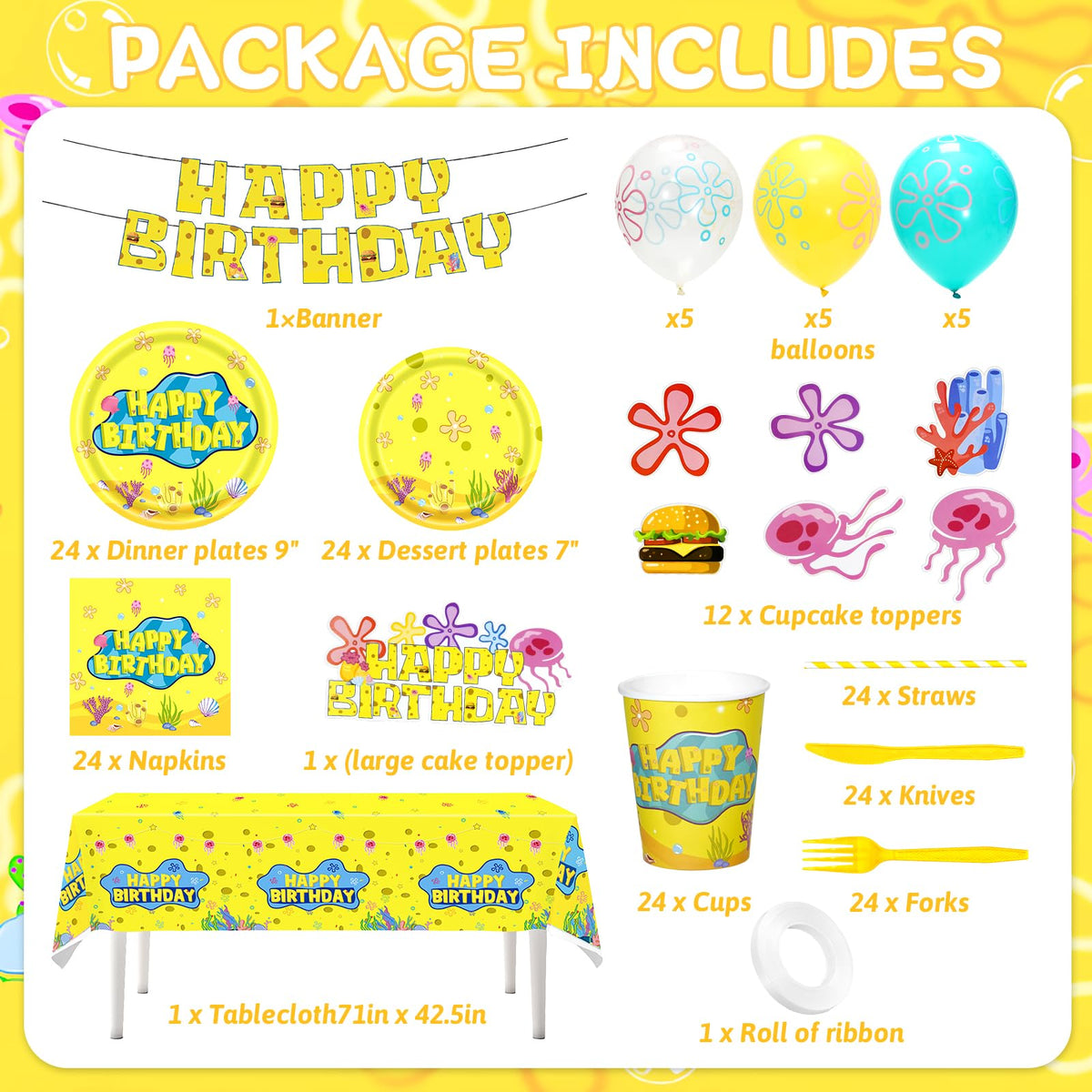 TAdgnba yellow 7-inch dessert plates for fun portions and treats.