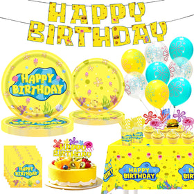 TAdgnba yellow banner for under-the-sea party decor and a festive focal point.