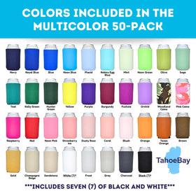 TahoeBay blank beer can cooler sleeve in white, perfect for sublimation projects.