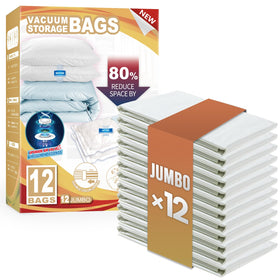 TAILI 12-pack vacuum bags packaging for bulk clothing and bedding storage.
