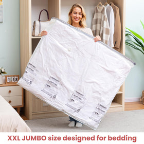 TAILI vacuum bags for blankets help keep linens organized and accessible.