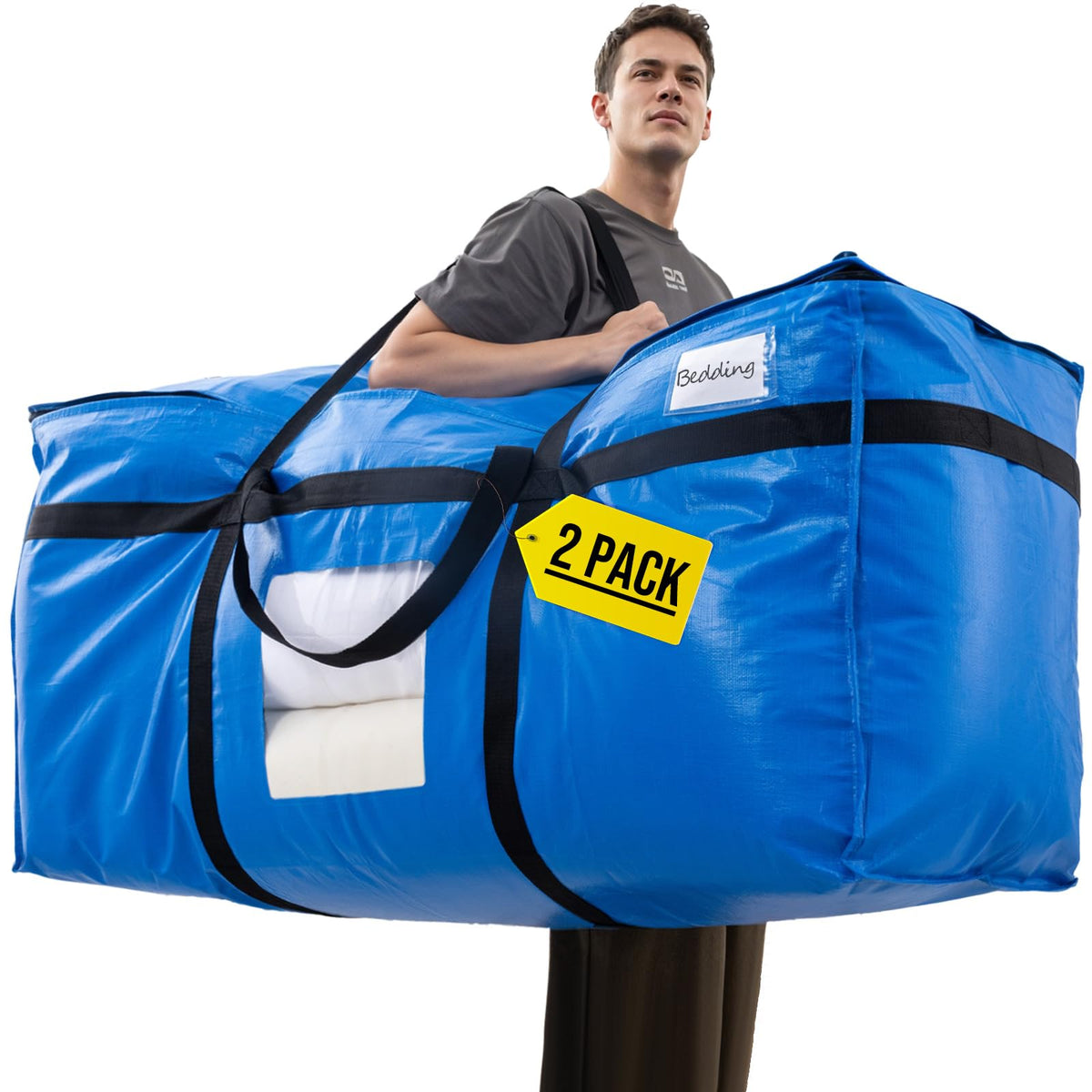 TAILI 69-gallon storage bag with visible window for quick content identification