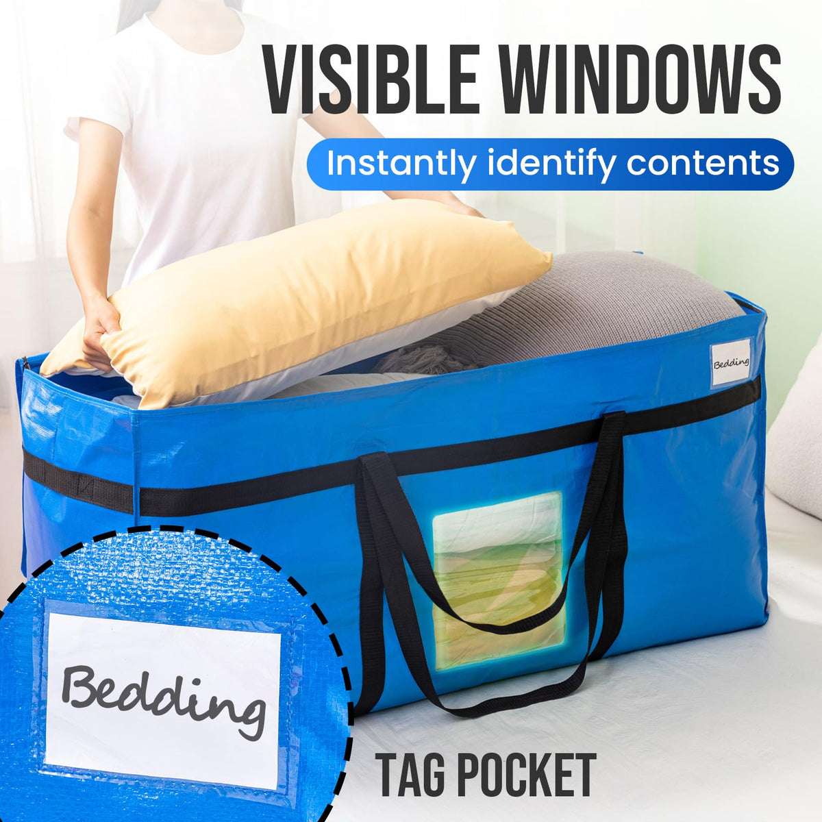 TAILI bag made of water-resistant PE woven material protects contents